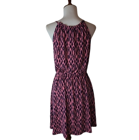 Banana Republic Pink Geometric Print Mini Dress Small Petite NWT - Picture 3 of 9